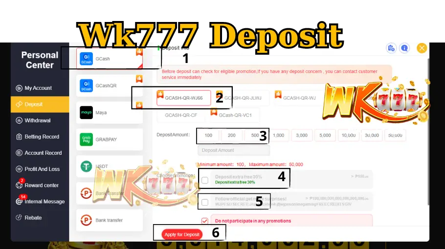 Wk777 Deposit